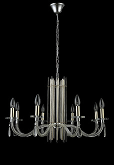 Люстра 72 см, Crystal L ux AURELIO SP8 GOLD+CHROME/TRANSPARENT Хром/Золото