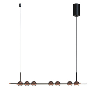 Линейный светильник 80*6,5*167,5 см, LED, 28W, 4000К, Favourite Sturm 4561-7P черный