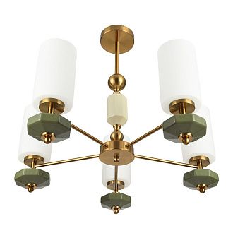 Люстра на штанге 63 см, Lumion Moderni Mila 8427/5C, латунь