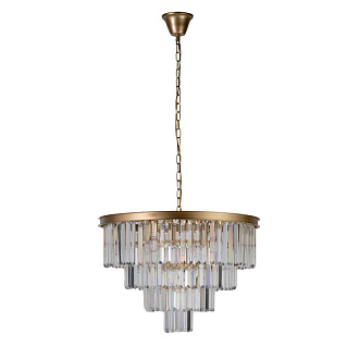 Подвесная люстра Loft IT Prism Clear 10019/600C, диаметр 60 см, золото