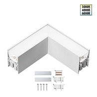 Светильник соединитель «L»  14*14*6- см, 1*LED*8W, 3000/4000/6000K, Novotech Fatto Over 359608, белый, с переключателем цветовой температуры