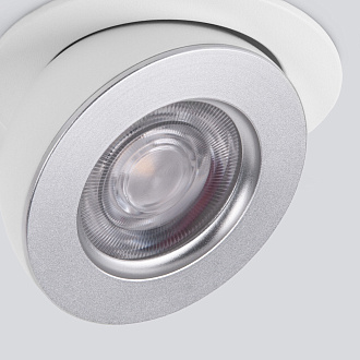 Встраиваемый точечный светодиодный светильник Pruno 25080/LED 8W 4200К белый/серебро Elektrostandard