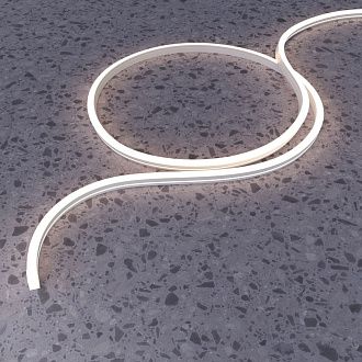 Гибкий неон 17x12 24V 10W/м 3000K IP67 5м, 500*1*2 см, Maytoni Led Strip Изгиб поперек оптической оси 432001, Белый