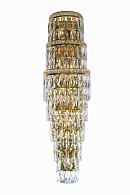 Бра 180*300*1055, 9+5*E14+Led, 9*40W + (5*7W) NewRgy Cristallo W2814E/9+5A GOLD+CLEAR, Золото+прозрачный