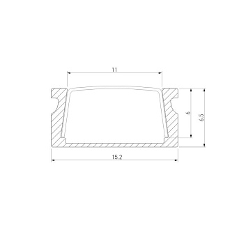 Накладной алюминиевый профиль 2000*15*6 мм для светодиодной ленты LL-2-ALP006 Elektrostandard