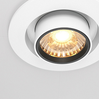Встраиваемый светильник 9,5*9,8 см, LED*10W, 3000 К, Hidden DL045-01-10W3K-W Maytoni Downlight, Белый, вр 7,5 см