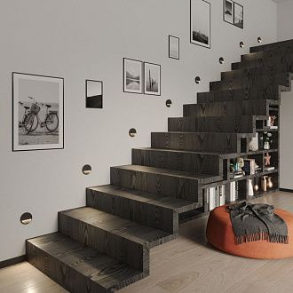 Подсветка для лестниц 0,4W, 3000К с датчиком движения, аккумулятор Novotech Over Vespera 1000mAh Li-ion 359708, серый
