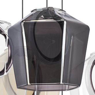 Люстра подвесная 105*-150 см, 144W, 3000K, Lightstar Caramello 796349, Кофейный
