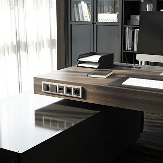 W1171164 Розетка с заземлением и шторками, графит матовый Werkel, 4690389194412