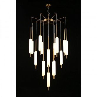 Каскадная люстра 90*180-250 см 136W, 3000K, Aployt Carla APL.010.03.136, золото матовое
