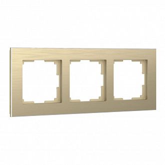 W0031711 Рамка на 3 поста Aluminium, шампань Werkel, 4690389158155