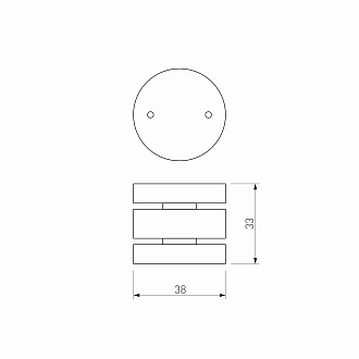 Slim Magnetic Коннектор круглый шарнирный для накладного шинопровода (чёрный) 85010/00