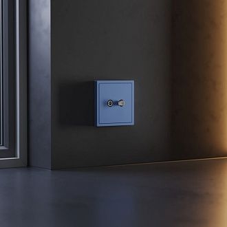 Накладка для розетки телевизионной оконечной TV+SAT, S70, деним Voltum VLS001615