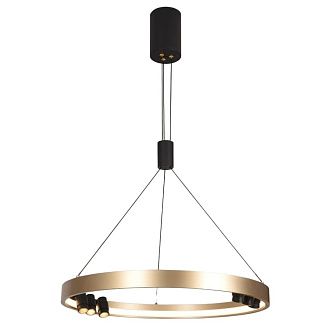Люстра 60*60*120 см, 7*LED*53W, 3000K Gerhort G52128/1+6BK GD+BK, Черный