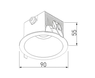 Светильник встраиваемый 9/7.5 см, LED 10W, 4000K, IP65, 780Lm Elektrostandard Light LED 3004 35159/U черный садово-парковый, вр 7,5 см