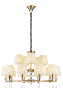 Люстра Ø890 x H500(1500), мм, 15*40W (600W), BRONZE (Бронза) NewRgy 8902/10+5BR BRONZE