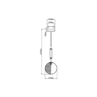 Подвесной светильник  15*120 см, 1*G9 золото Vele Luce Amore VL5484P01