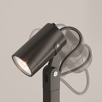Ландшафтный светильник  5,5*10 см, GU10 1 50W, К, Черный Maytoni Scope O025FL-01B1