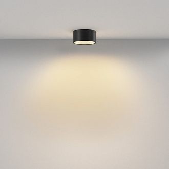 Накладной светильник 12*12*6 см,  LED, 12W, 3000К, Maytoni Technical Zon C032CL-12W2.7K-RD-B черный