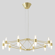 Подвесная люстра 80 см, 60W, 3000K, Crystal Lux DOROTEA SP10 GOLD, золото