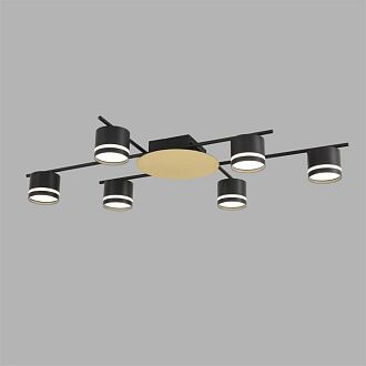 Светильник подвесной 87*57*12-12 см, 6*GX53 LED*7W, Lumion Benua LUM8304/6C, черный; золотой