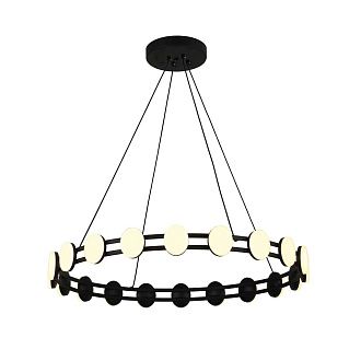 Подвесная люстра 80*10,5-120 см, 8*LED, 2W, 3000K, F-Promo Moti 4601-8P, черный