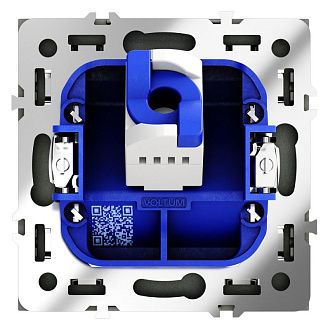 Розетка компьютерная встраиваемая Voltum S70 RJ45 кат.6, черный матовый пластик Soft touch VLS060108