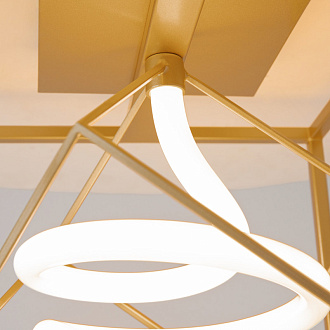 Накладной светильник 26*26*30 см, LED, 3000К, Maytoni Membrane MOD345CL-L9BS3K латунный