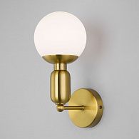 Настенный светильник со стеклянным плафоном 13 см Eurosvet Bubble 50251/1 латунь