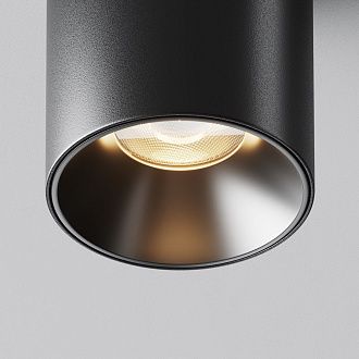 Потолочный светильник 7,5 см, LED*8W, 3000K, Maytoni Alfa LED 50° C064CL-8W3K-RD-B, Черный