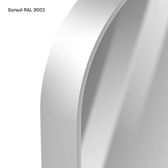 Дизайнерское зеркало овальное Oval в бетонной раме, 100*60 см, фронтальная и задняя подсветка, 4000-4500K, сенсорная кнопка