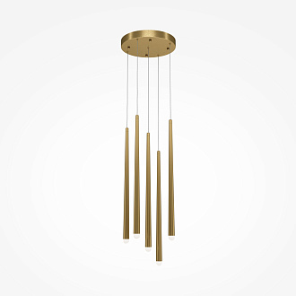 Подвесной светильник 32*32*369,3 см, LED, 31W, 2600К-3500К, Maytoni cascade MOD132PL-L30BSK латунный
