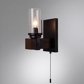 Светильник 25 см, Arte Lamp Dalim A7014AP-1BK, черный-дерево