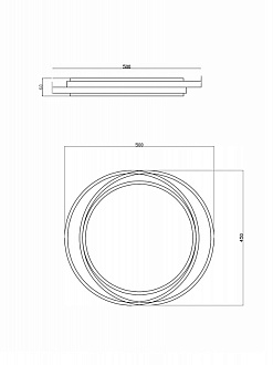 Светильник 50 см, 98W, 3000-6000K Freya Lisoa FR10031CL-L98B, черный
