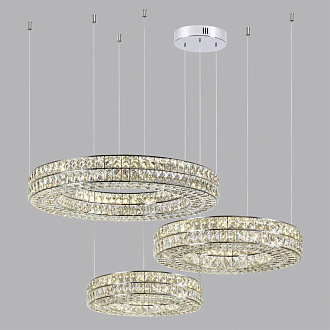 Потолочная база 20*22*5 см,  LED*W, 4000 К, Odeon Light Panta, хром 4927/3R
