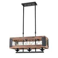 Подвесной светильник 26*60*100 см, 3*E27 античный черный Vele Luce Cubo VL6052P03