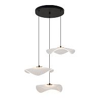 Подвес 30*30*150 см, 3*LED*18W, 3000K Gerhort G52152/3BK CL+GD, Черный