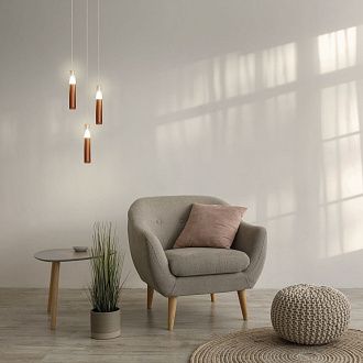 Подвесной светильник 8,5*178,5 см, *LED*7W, 3000K, Mantra Spark MAN8968, розовое золото