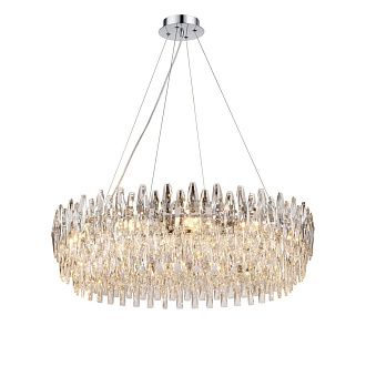 Люстра Ø800 x H230(1200), мм, 12*40W (480W), CHROME (Хром) NewRgy NWK155-ф800*H230(1200) CHROME