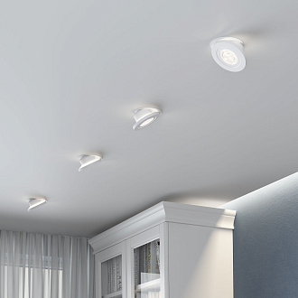 Точечный светильник LED 6W, 4000 К, 9,4*9,4*6,8 см, белый, Elektrostandard Surf 25084/LED, вр 6,4 см