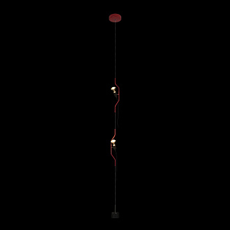 Подвесной светильник 11*400 см, 2*E27*40W LOFT IT Parentesi 10346/2 Red красный, черный