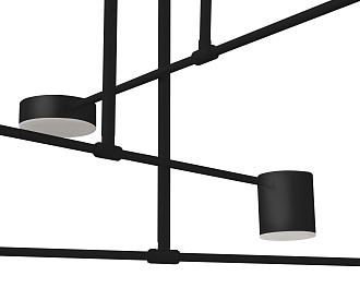 Люстра KINK Light Мекли 07649-6A,19, 42W LED, 4000K, диаметр 85 см, черный
