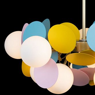 Подвесной светильник Loft it Matisse 10008/10 mult, диаметр 67 см, золото-разноцветный