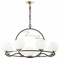 Люстра подвесная Lightstar Enna 762097 черный/золото, диаметр 90 см