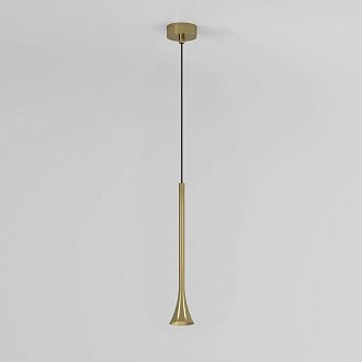 Подвесной акцентный светильник 6*6*142 см, LED, 5W, 4000K, Elektrostandard Hall 50314 LED, латунь