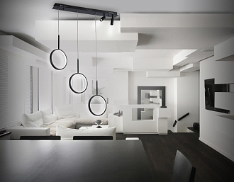 Светильник подвесной 80*2*36,3*120 см, LED 85W, 3000К, черный Ambrella Comfort LineTech FL5278
