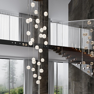 Светодиодный светильник 67 см, 120W, 4000K, Odeon Light CRYSTAL 5008/120L, золото