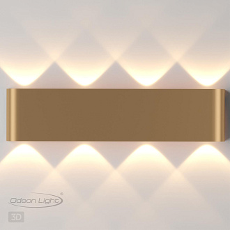 Бра Odeon Light Magnum 3893/8WL, 45 см, 8W LED, 3000K, золото