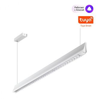 Светильник подвесной диммир. со сменой цв. температуры (управл. - пульт ДУ или прилож. Smart Life) 119*3,1*208,3- см, 1*LED*36WW, 3000-5700K, Novotech Iter NOV359551, белый