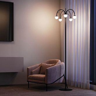 Торшер 156 см, 15W, 4000K, Eurosvet 90194, черный